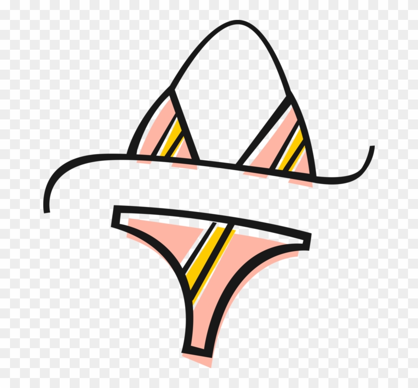 Bikini Swimwear Image Illustration Of Bathing Suit - Bathing Suit Clip Art #1598388