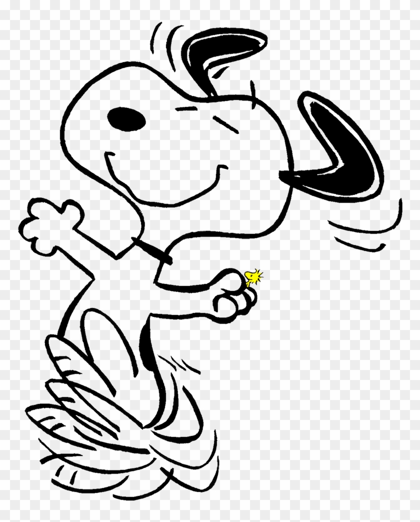 Snoopy Dance Holding His Friend Woodstock With Joy - Snoopy Dancing #1598627