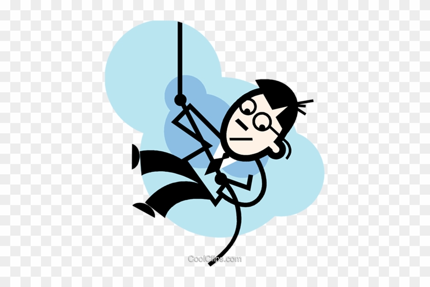 Man Climbing A Mountain Royalty Free Vector Clip Art - Cartoon #1598729