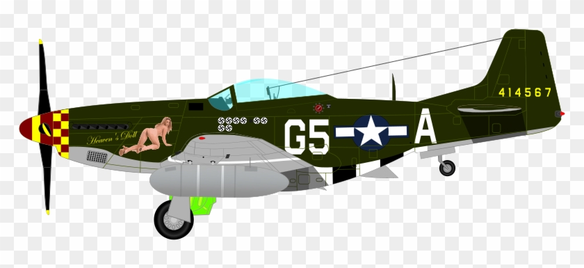 Clipart Mustang P 51 D - P51 Mustang Plane Clipart #1598739