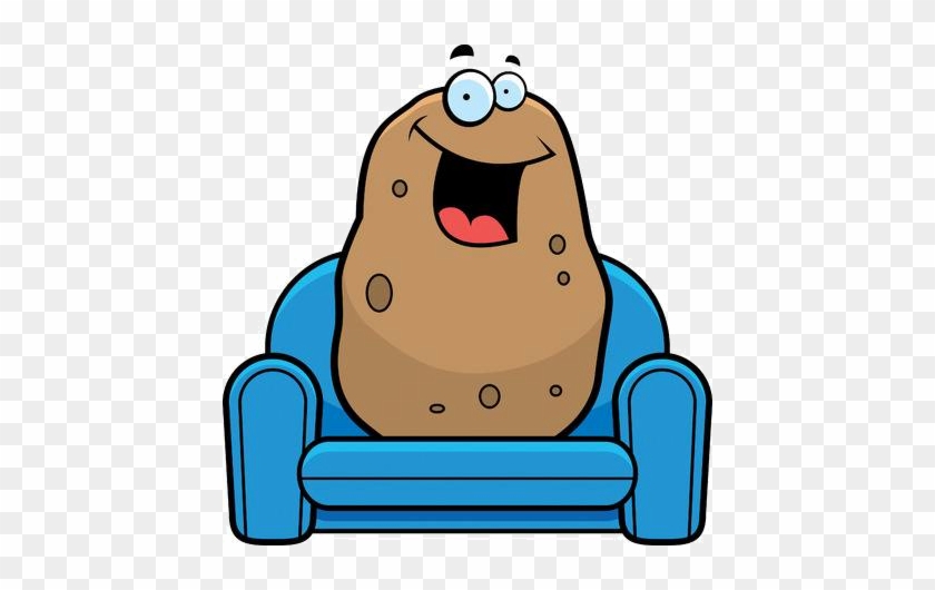 Couch Potatoes = カウチポテト族。veg Out や Sofa Spud ともいう - Potato Clip Art #1598786