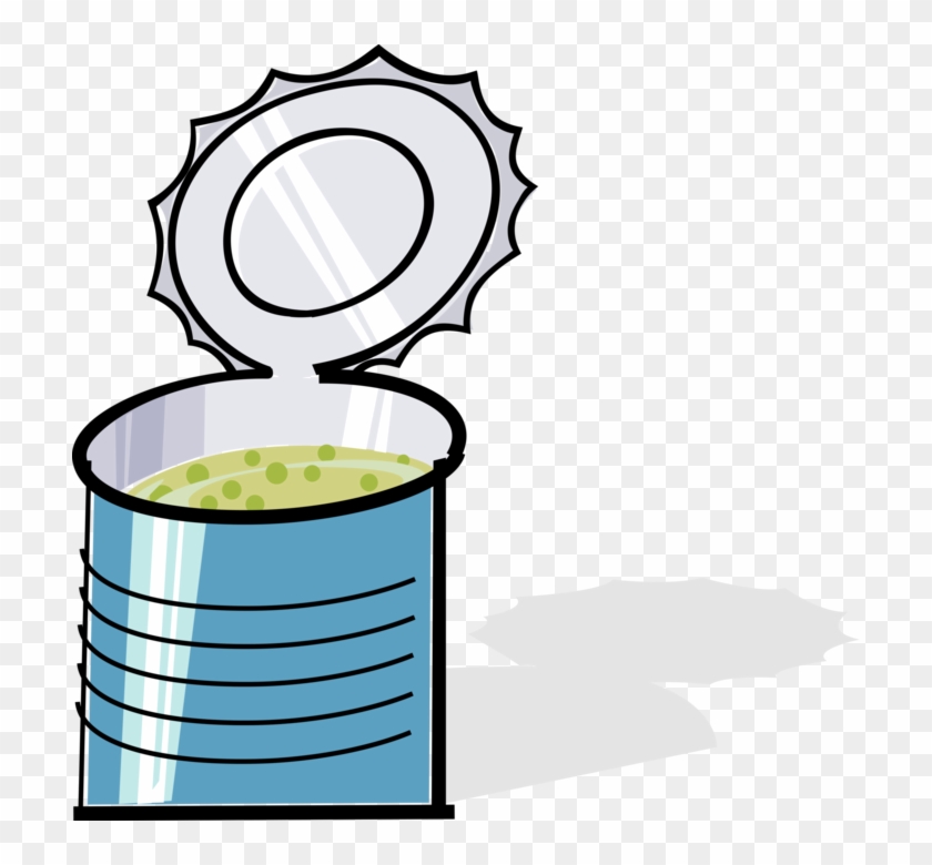 Vector Illustration Of Tin Can Of Prepared Pea Soup - Soup Can Clip Art #1598983