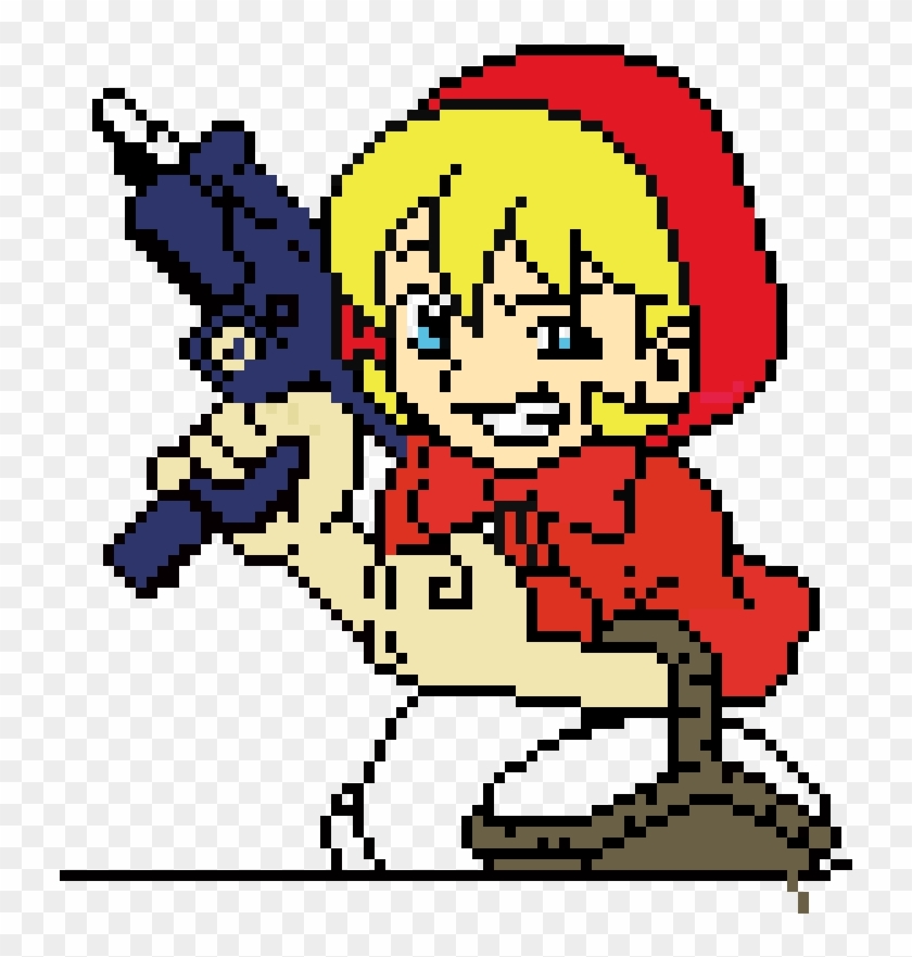 Bad Girl - Anime Pixel Art Grid #1599060