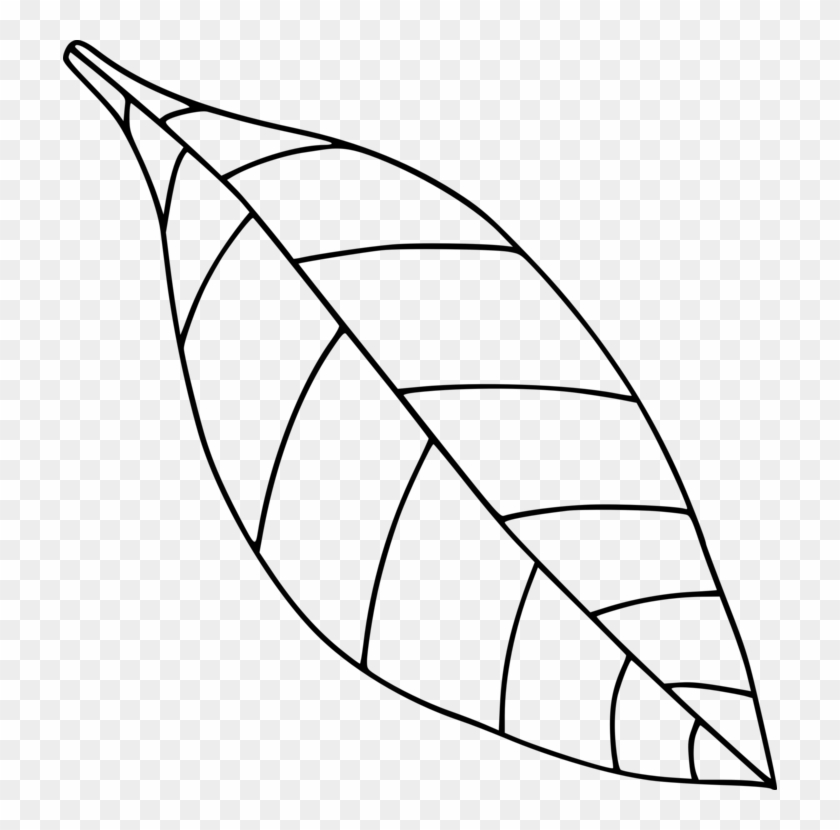 Computer Icons Drawing Black And White Leaf Coloring - Leaf Drawing #1599069