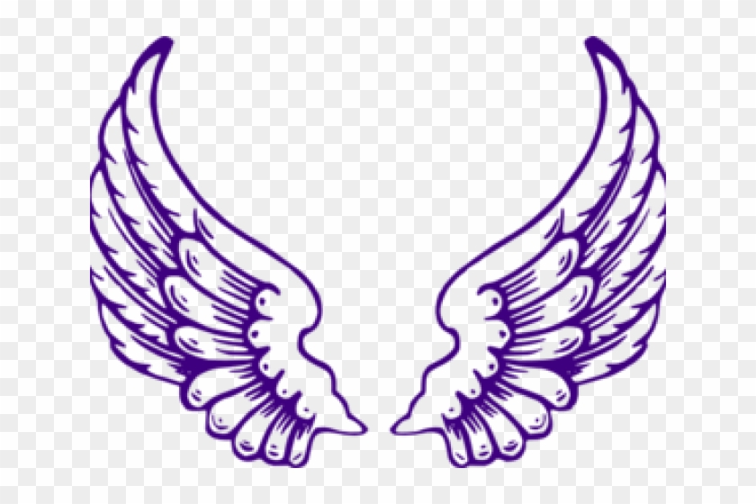 Ribbon Clipart Alzheimers - Angel Wings #1599430