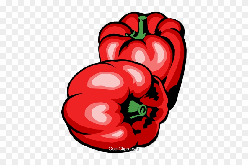 Red Peppers Royalty Free Vector Clip Art Illustration - Imagenes Animadas De Pimenton #1599436