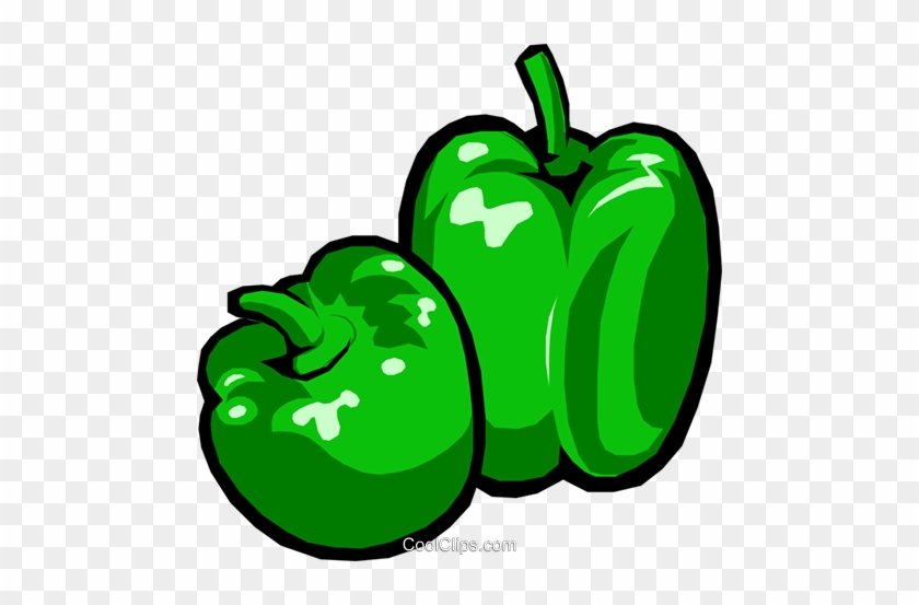 Pepper Clipart Green Pepper - Green Peppers Clipart #1599447