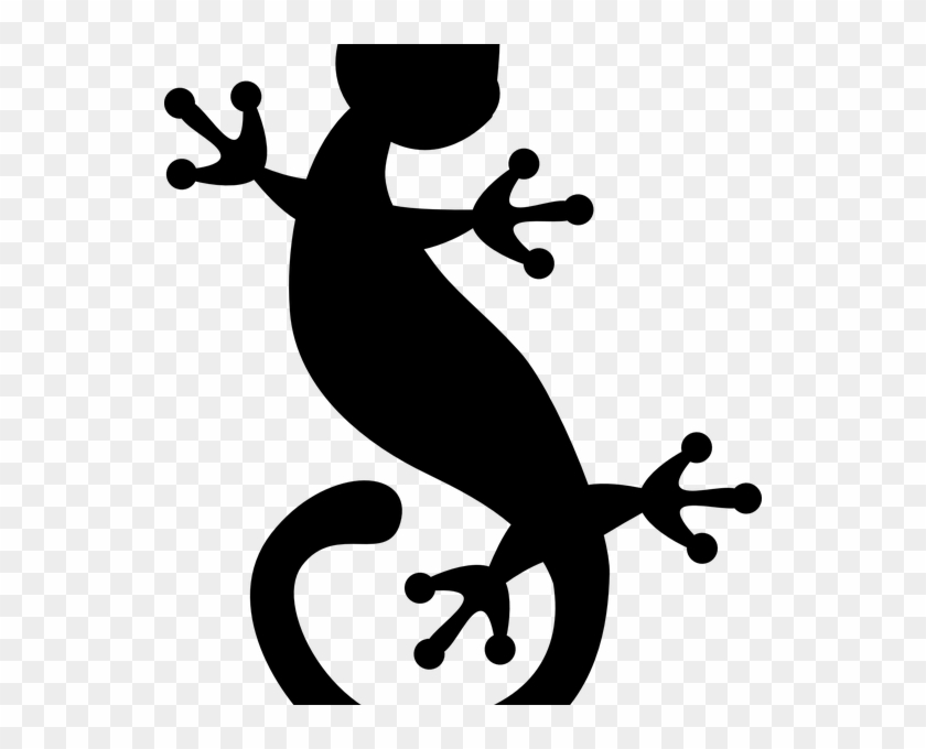 Gecko Download Free Lizard Gecko Reptile Free Vector - Gecko Clip Art Black And White #1599490