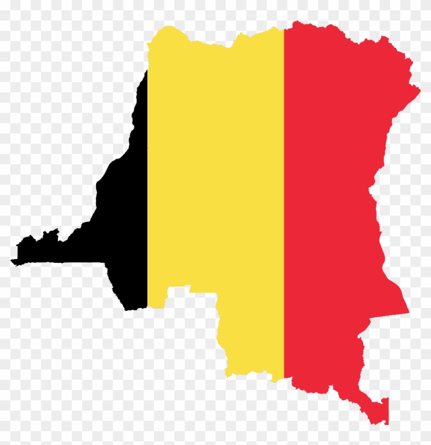 Belgium Flag Map - Flag Map Of Belgium #1599541