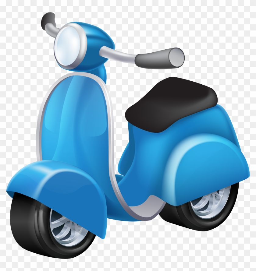 Blue Vespa Png Clip Art - Clip Art #1599586