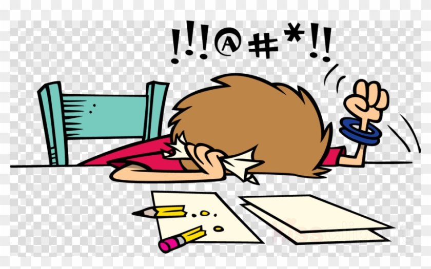 Frustrated Student Clipart Student Clip Art - Bang Head Against Desk #1599749