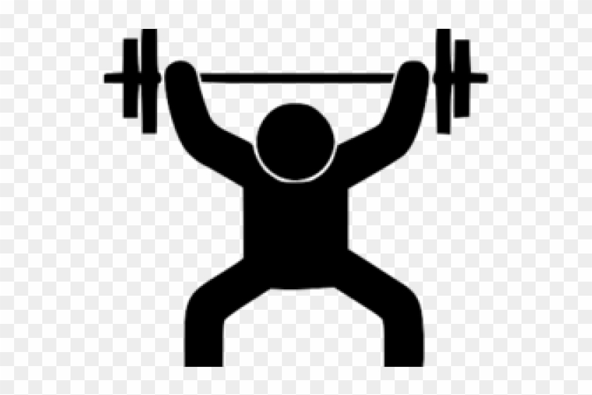 Men Clipart Weightlifting - Stick Man Lifting Weights #1599775