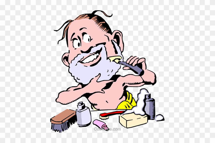 Cartoon Royalty Free Vector Clip Library - Shave Oneself #1599908