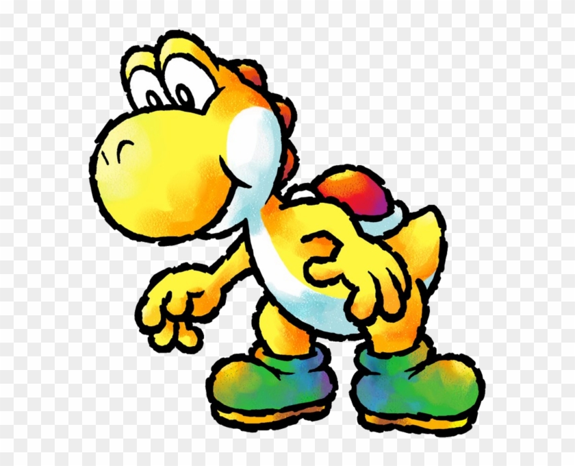 Fireball Clipart Yoshi - Super Mario Yellow Yoshi #1599935