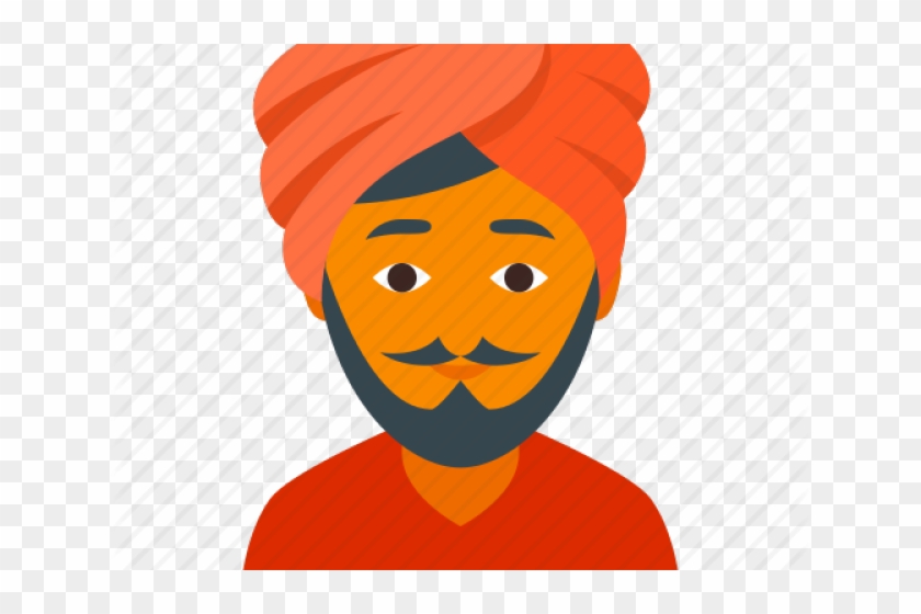 Hindu Clipart Turban - Indian Man Icon Png #1599983
