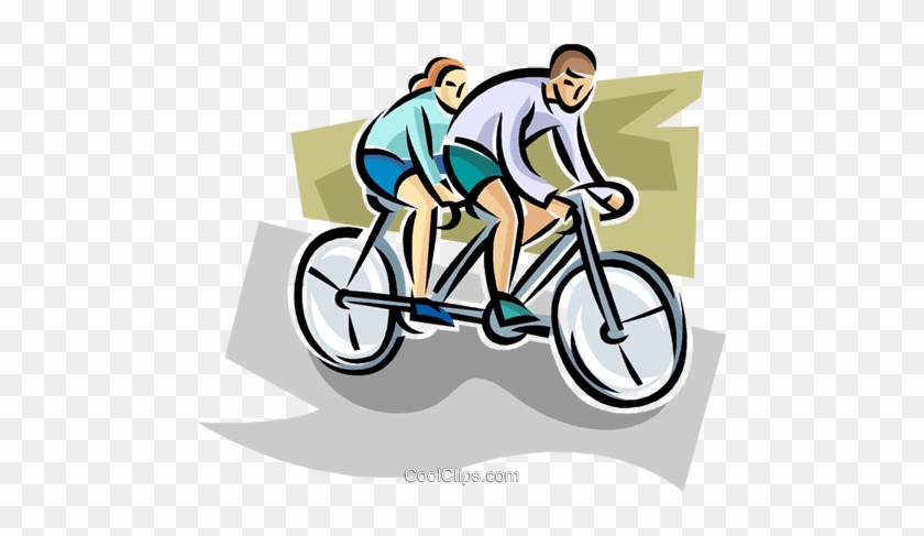 Ciclistas Livre De Direitos Vetores Clip Art Ilustração - Tandem Bicycle #1600033
