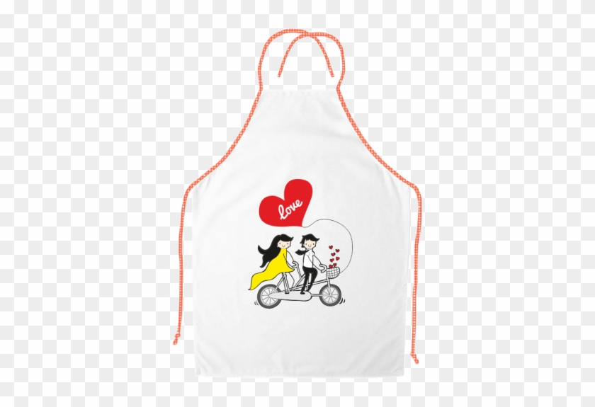 Apron With Contrasting Hem - Etiquetas Aniversario De Bodas #1600056