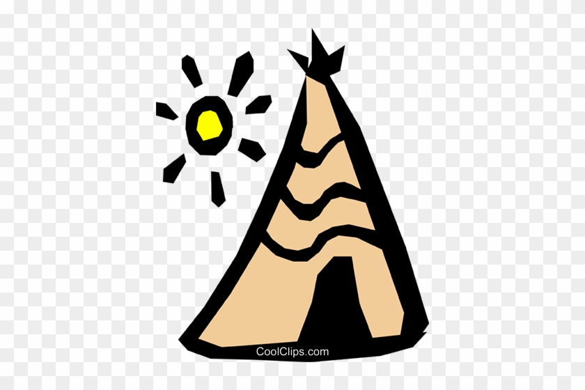 Teepee Royalty Free Vector Clip Art Illustration - Teepee Royalty Free Vector Clip Art Illustration #1600059