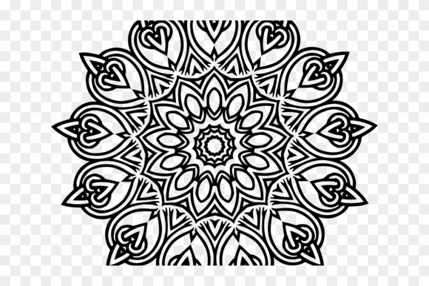 Interior Designs Clipart Black And White - Rangoli Clipart Black And White #1600093