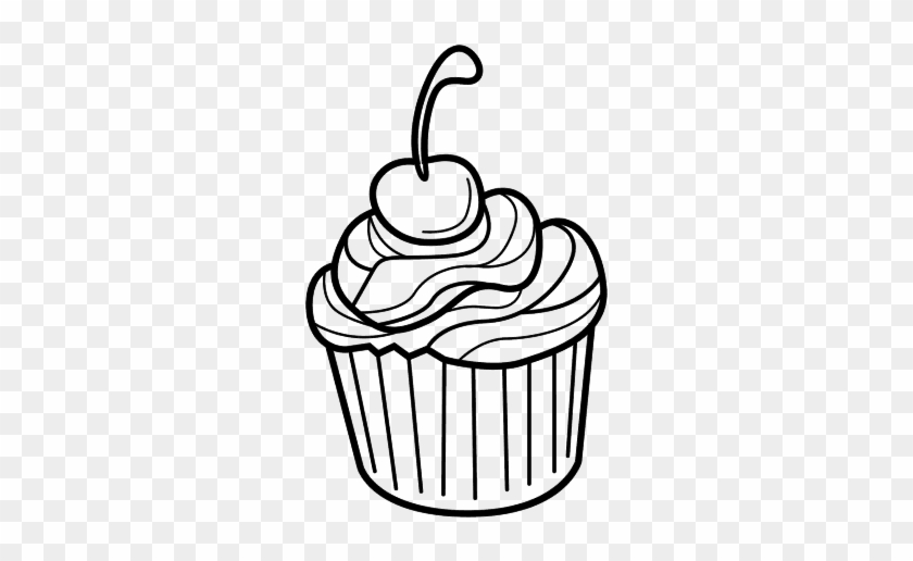 Cupcake Desenho Para Colorir Png #1600165