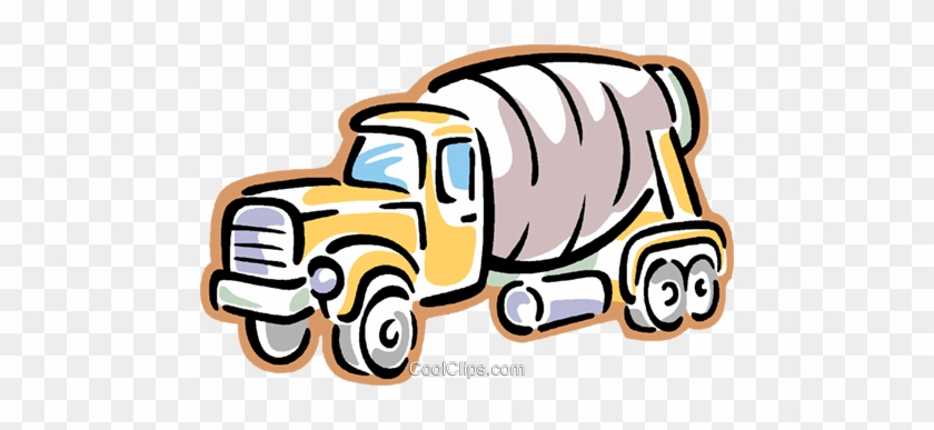 Cement Truck Royalty Free Vector Clip Art Illustration - Cement Truck Royalty Free Vector Clip Art Illustration #1600267
