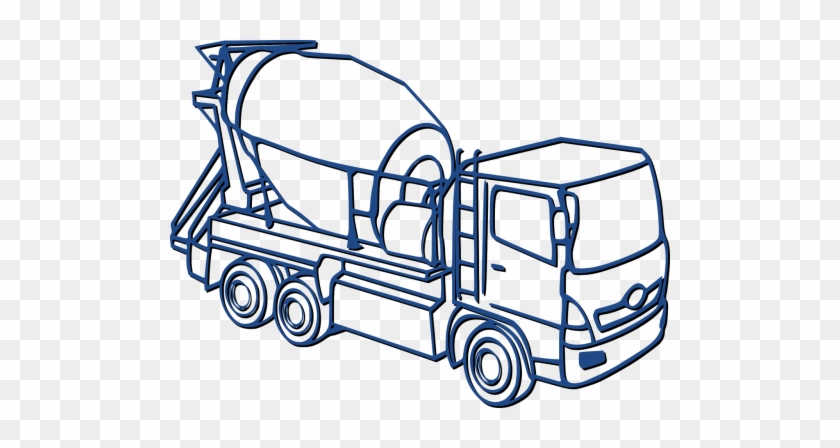 Concrete Vector Graphics - Cement Mixer Coloring Pages #1600270