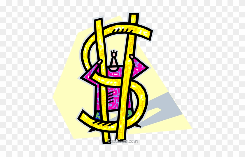 Human Symbol With Dollar Sign Royalty Free Vector Clip - Cost Of Capital #1600384