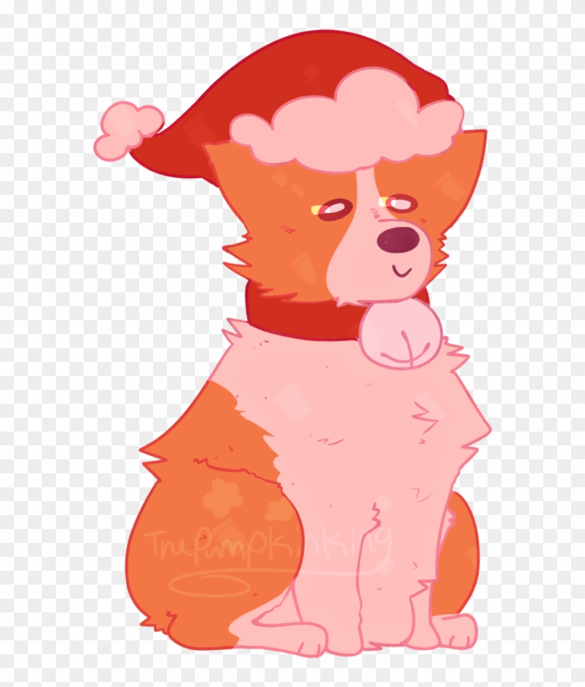 Christmas Corgi By Theradpumpkinking On Deviantart - Cartoon #1600584
