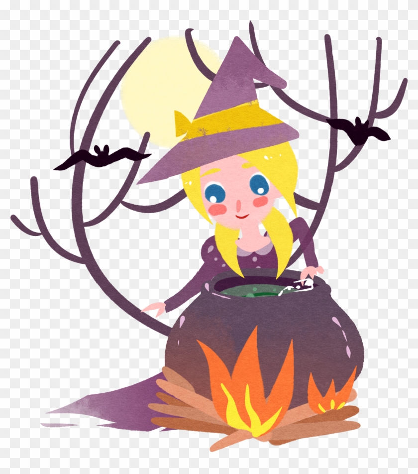 Fairy Tale Character Witch Girl Png And Psd - Illustration #1600768