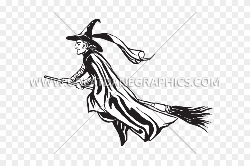 Drawn Witch Broom Sketch - Illustration #1600780