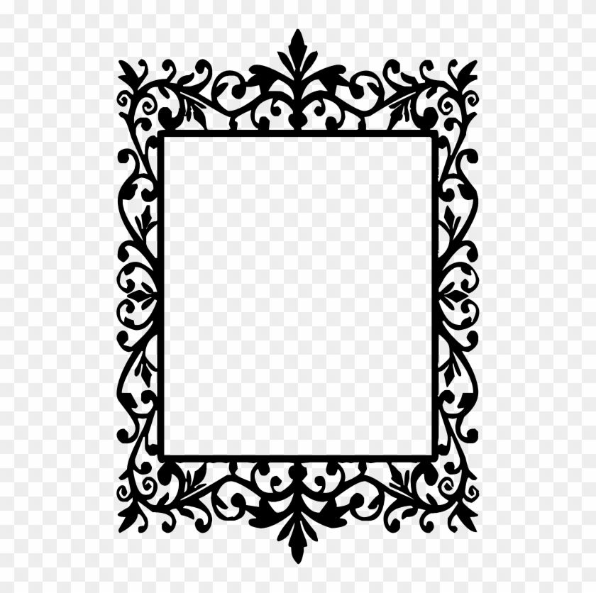 Clipart Decorative Floral Frame Silhouette Clip Art - Vintage Frame #1600990