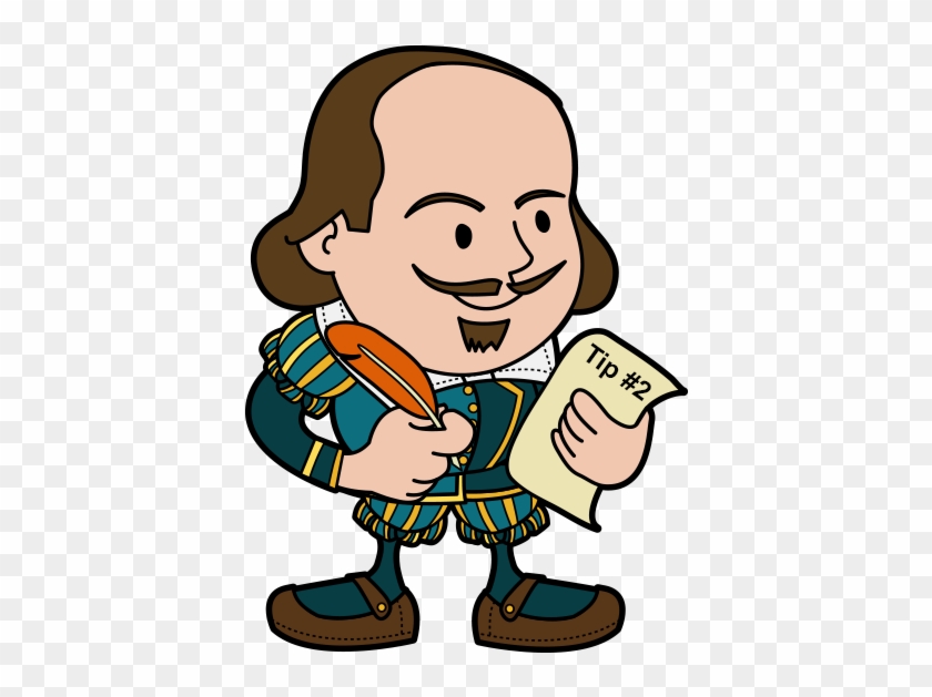 Tip - William Shakespeare Cartoon Png #1601037