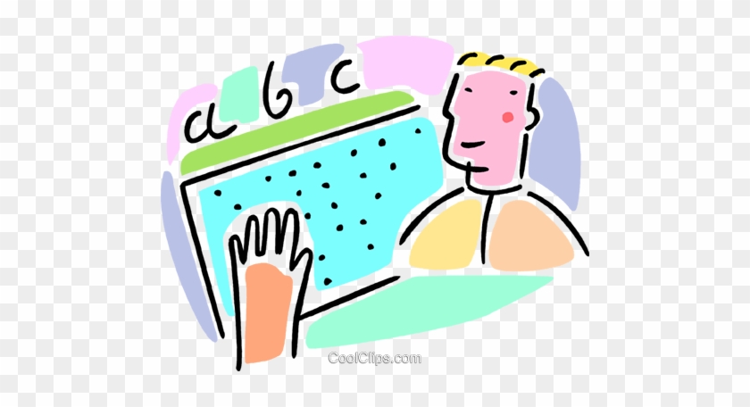 Learning Braille Royalty Free Vector Clip Art Illustration - Learning Braille Royalty Free Vector Clip Art Illustration #1601088