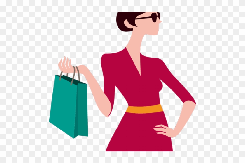 Women Bag Clipart Tall Woman - Shopping Vector Png #1601116