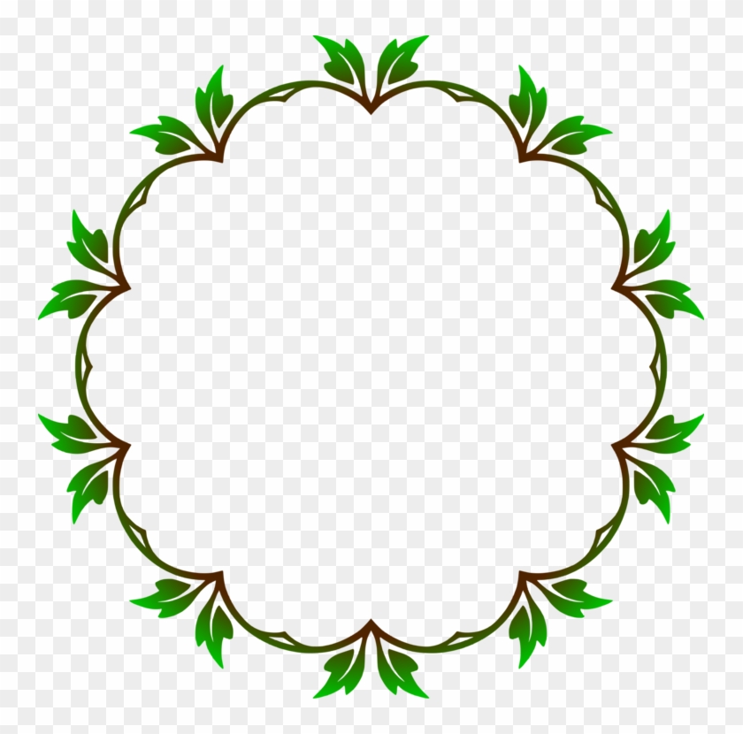Floral Design Picture Frames Furniture Download - Border Circle Design Png #1601118
