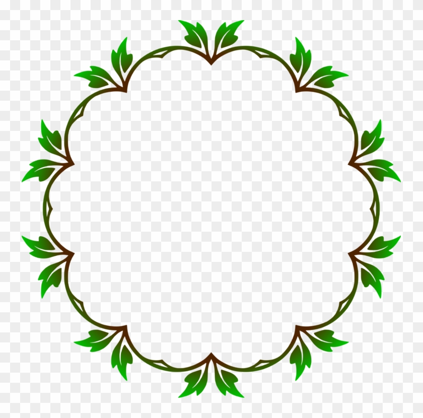 Floral Design Picture Frames Furniture Download - Border Circle Design Png #1601118