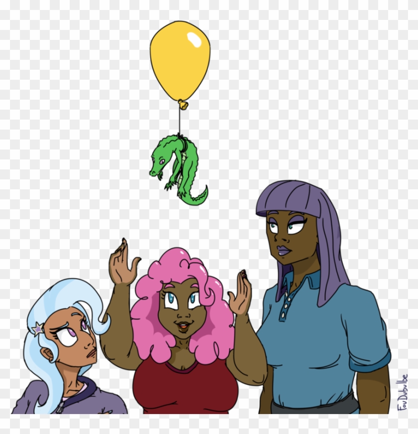 Foudubulbe, Balloon, Dark Skin, Floating, Gummy, Human, - Cartoon #1601220