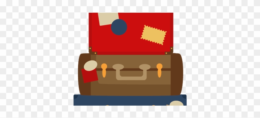Luggage Clipart Stack - Stacked Suitcase Clipart #1601496