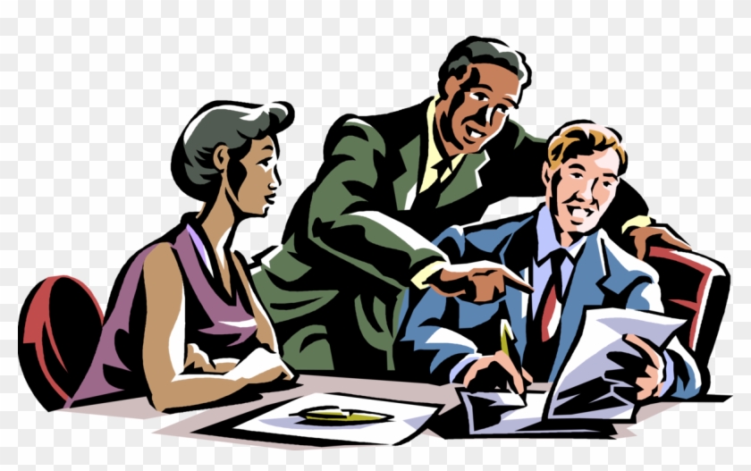 Panels Clipart Executive Meeting - Cartoon #1601590