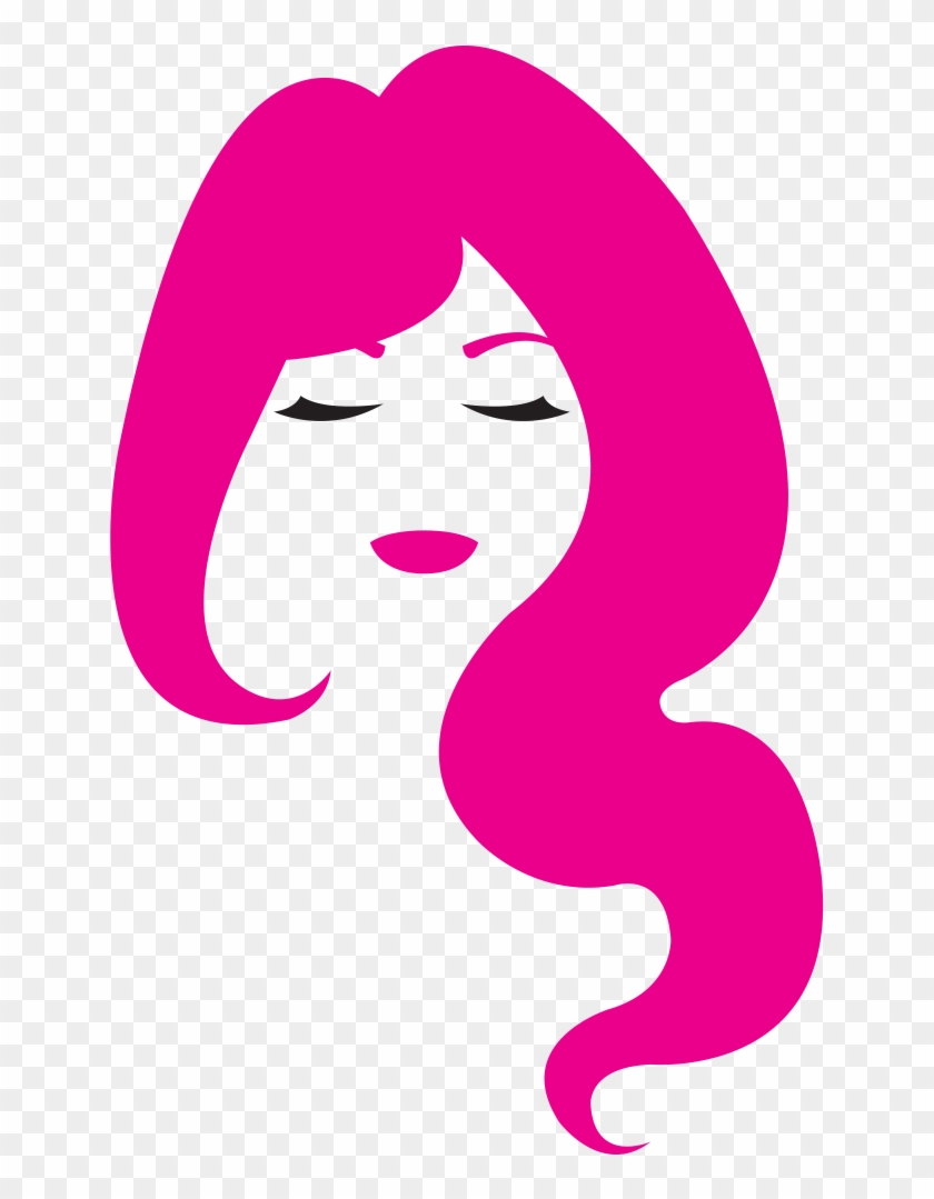 Pink Hair Clipart Pink Wig - Pink Hair Icon Png #1601616