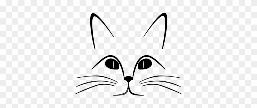 Cat Felidae Drawing Whiskers Face - Cat Face Clipart Black And White #1601938