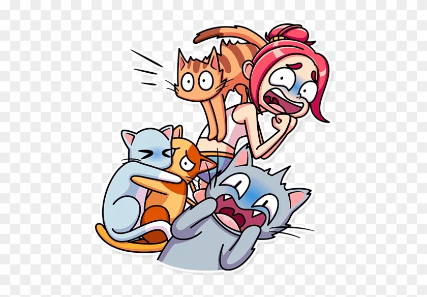 “mia Catlady” Stickers Set For Telegram - Cartoon #1601939