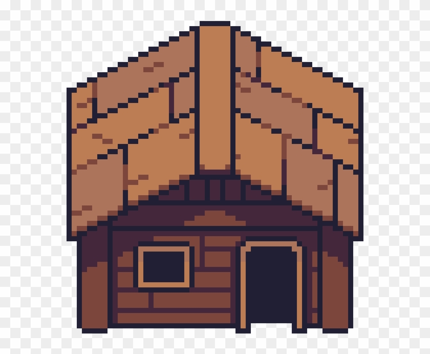 Cabin Clipart Pixel Art - Pixel Art Pixel Hut #1601987