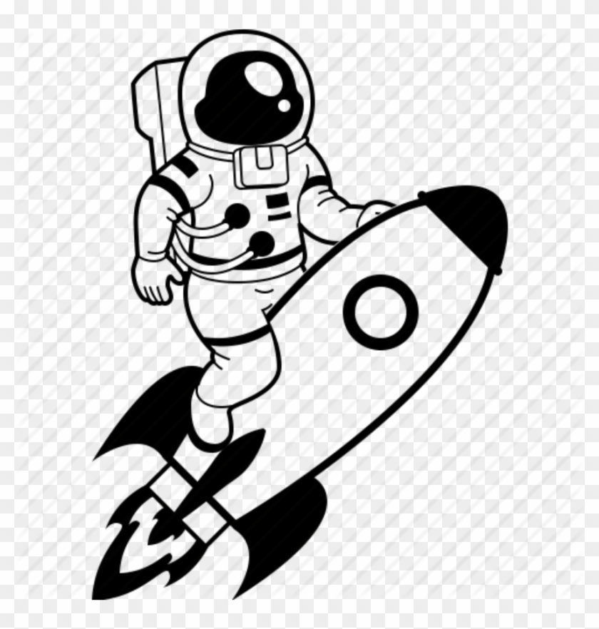 Astronaut Sticker - Astronaut Drawing Png #1601999