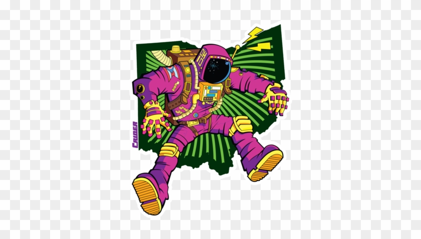 Astronaut Purple 400sq Original - Sticker Astronaut Png #1602018