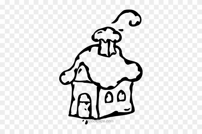 Gingerbread House Royalty Free Vector Clip Art Illustration - Gingerbread House Royalty Free Vector Clip Art Illustration #1602017