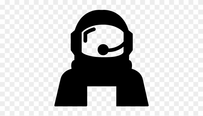 Astronaut Helmet Protection For Outer Space Vector - Astronaut Icon Black #1602019