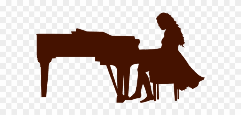 Drawing Of A Girl Playing The Piano #1602071