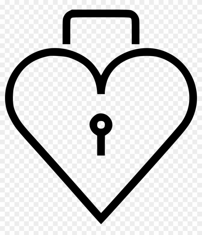 Lock Heart Day Keyhole Svg Png Icon Free Download - Heart #1602176