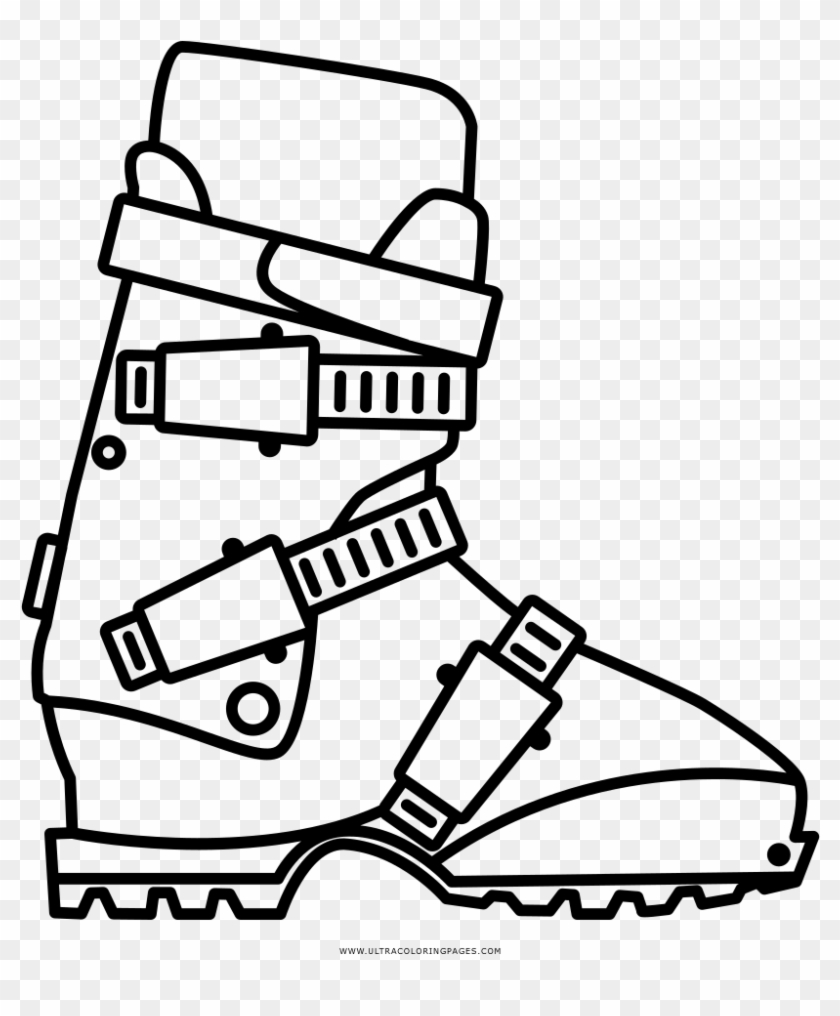Ski Boot Coloring Page - Ski Boots Clip Art #1602179